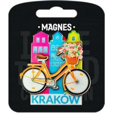 Magnes Pan Dragon Kraków Rower z kwiatami Kamienice